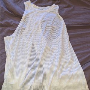 Lululemon white open back tank top